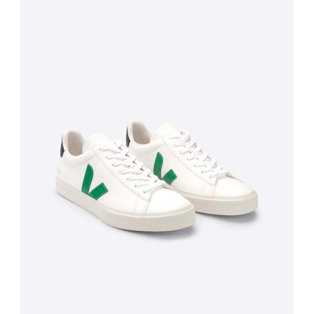 Men's Veja CAMPO CHROMEFREE Low Tops Sneakers White/Black | SG 204JPQ